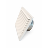 Metal Louver Vent with Collar Φ125 15 x 15 cm – White