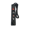 4-way power strip (3 X 1.5 mm) 1.5m with cable and switch EUROLAMP