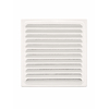Metal Louver Vent with Collar Φ100 15 x 15 cm – White