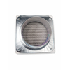Metal Louver Vent with Collar Φ125 15 x 15 cm – White