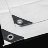 Tarpaulin White 8 X 10 Waterproof With Rings 190gr/m2