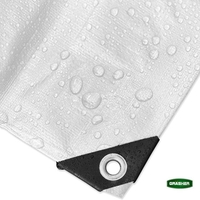 Μουσαμάς Λευκός 2 Χ 3 Αδιάβροχος Με Κρίκους 120gr/m2