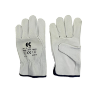 Γάντια Εργασίας Δερμάτινα Λευκά I.S. Driver