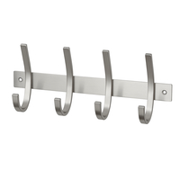 Κρεμάστρα Κ31063 4 Θέσεων Νικέλ Μάτ 36.5 cm