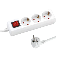 3-Position Power Strip (3 X 1.5 mm) 1.5m With Switch EUROLAMP