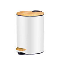 Μεταλλικό Καλάθι Πεντάλ Λευκό 5L BORMANN BTW9036