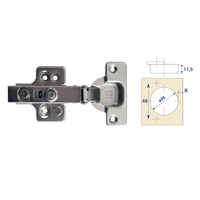 Mεντεσές Με Φρένο PREMIUM 110° Φ35mm Γόνατο Με Τακάκι 3D (2ΤΜΧ)