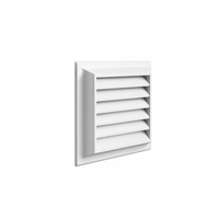 Square Blind With Adjustable Blades and White Screen 189 x 189 mm