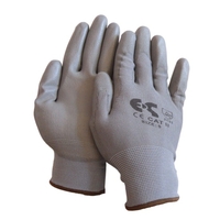 Γάντια Εργασίας Λεπτά PU Γκρι 