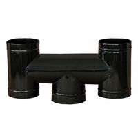 Ήτα Καμινάδας Εμαγιέ Μαύρο Φ150