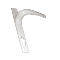 Πόμολο Πόρτας Αλουμινίου Στενό Με Πλάκα Λευκό DOMUS