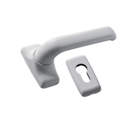 Πόμολο Πόρτας Αλουμινίου Mε Μεταλλική Ροζέτα Λευκό DOMUS