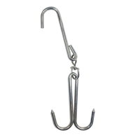 Τσιγκέλι Κρεοπωλείου Ανοξείδωτο Διπλό Μεγάλο