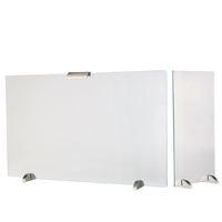 Γυάλινη Κάλυψη Τζακιού Γωνιακή Σε Νίκελ Ματ 562-562/02