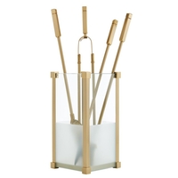 Σετ Εργαλεία Τζακιού Σε Κουβά Όρο Ματ Κ20-1215