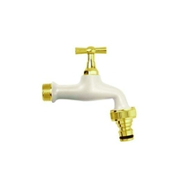 Διακοσμητική Κάνουλα Εξωτερικού Χώρου 1/2" Colortap Λευκή/Ορειχάλκινη