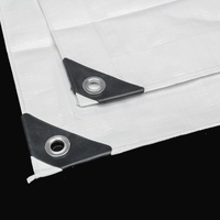 Μουσαμάς Λευκός 5 Χ 8 Αδιάβροχος Με Κρίκους 190gr/m2