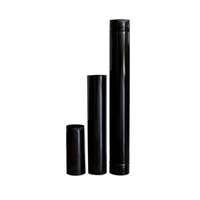 Μπουρί - Καπνοδόχος Εμαγιέ Μαύρο Φ130 90cm