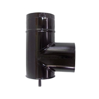 Ταφ Φ130 Για Μπουρί - Καπνοδόχο Εμαγιέ Μαύρο 