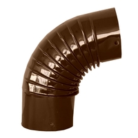 Γωνία Καμινάδας Εμαγιέ Καφέ Φ150