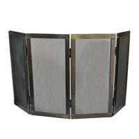 Τετράφυλλη Κάλυψη Τζακιού Μαύρο/ Χρυσή Πατίνα