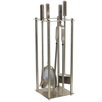 Κρεμανταλάς - Σετ Εργαλείων Τζακιού Χρώμιο