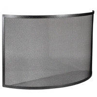 Κάλυψη Τζακιού Καμπυλωτή Μαύρη