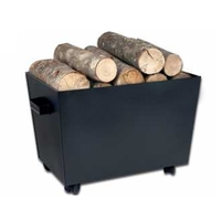 Μεταλλικό Κουτί Αποθήκευσης Ξύλων Μαύρο