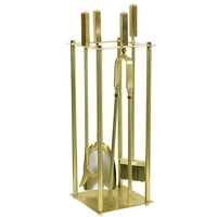 Κρεμανταλάς - Σετ Εργαλείων Τζακιού Χρυσό