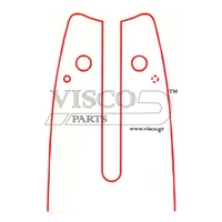 VISCO Λάμα Αλυσοπρίονου Με Γρανάζι 40cm Για Αλυσίδα 325″-(1.6)-62Ε  