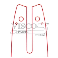 VISCO Λάμα Αλυσοπρίονου Με Γρανάζι 35cm Για Αλυσίδα 3/8″LP-(1.1)-50Ε  