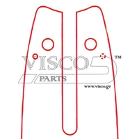 VISCO Λάμα Αλυσοπρίονου Με Γρανάζι 40cm Για Αλυσίδα 3/8LP″-(1.1)-55Ε  