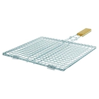 Σχάρα Χρωμίου Καρέ Με Ξύλινη Λαβή 31.5 X 27.5 cm