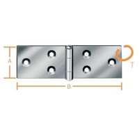 Μεντεσέδες Πλακέ Γαλβανιζέ 5 X 2,3 cm (2 τμχ)