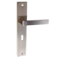 Πόμολο Πόρτας Mε Μεγάλη Πλάκα Νίκελ Ματ Z-081 (Ζεύγος)