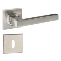 Πόμολο Πόρτας Με Ροζέτα Νίκελ Ματ 52081 (Ζεύγος)