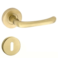 Πόμολο Πόρτας Με Ροζέτα Χρυσό 215 (Ζεύγος)