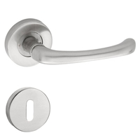 Πόμολο Πόρτας Με Ροζέτα Νίκελ Ματ  Ζ-215 (Ζεύγος)