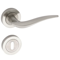 Πόμολο Πόρτας Με Ροζέτα Νίκελ Ματ Z-013 (Ζεύγος)