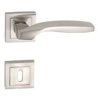 Πόμολο Πόρτας Με Ροζέτα Νίκελ Ματ Z-015 (Ζεύγος)