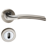 Πόμολο Πόρτας Με Ροζέτα Νίκελ Ματ/Οξειδέ Ζ-040 (Ζεύγος)