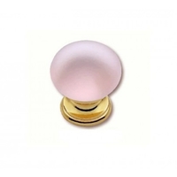 Πόμολο Χρυσό Με Ροζ Κρύσταλλο 3395