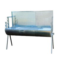 Ψησταριά Κάρβουνου Οβάλ Με Καπάκι Συρταρωτή 95-150 X 55cm