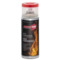 Σπρέι Υψηλής Θερμοκρασίας Μαύρο Ματ Ral9005 ABRO-SOL 400ml