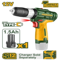 Δραπανοκατσάβιδο JADEVER Κρουστικό 2ταχυτ. 12V