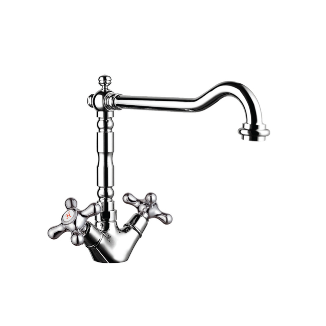 Low Kitchen Faucet RETRO LUX Chrome 1/2"
