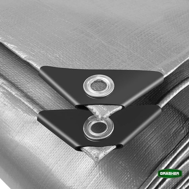 Μουσαμάς Γκρί 2 Χ 3 Αδιάβροχος Με Κρίκους 190gr/m2