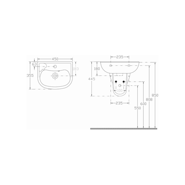 Bathroom Sink TILOS 45 X 35 cm