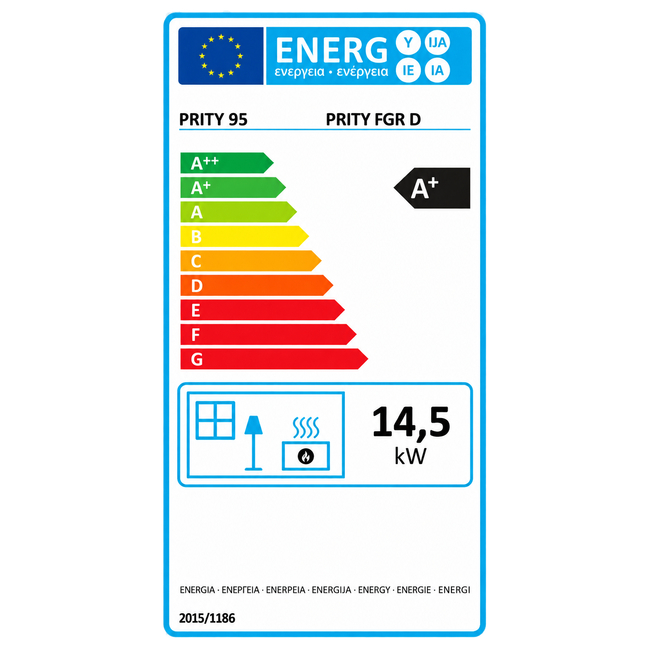 Ξυλόσομπα PRITY FGR D 14.5 KW Με Φούρνο