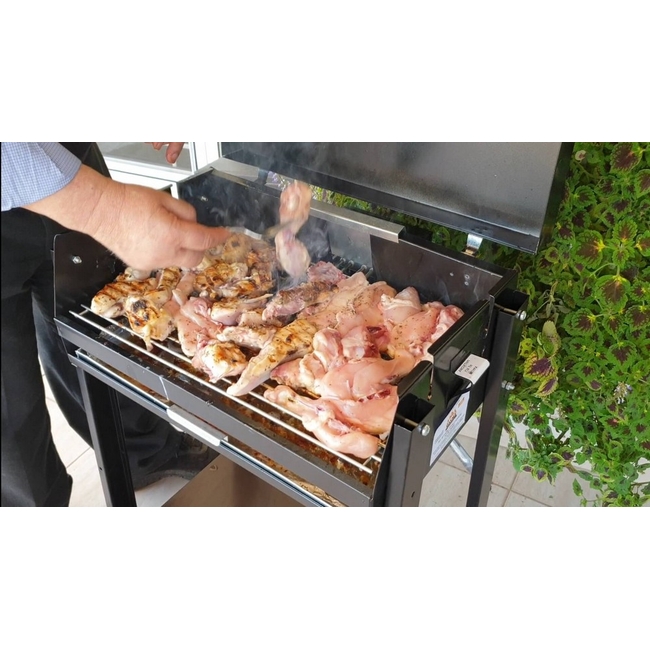 Stainless Steel Electric Grill With Lid 60x32x85cm – 3000W